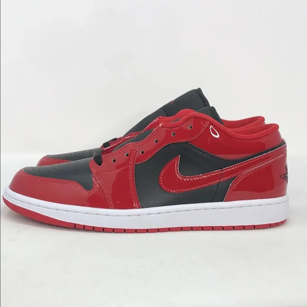 Nike Air Jordan 1 Low SE Patent Bred HV4089-006 Men’s Sneakers - Size 10